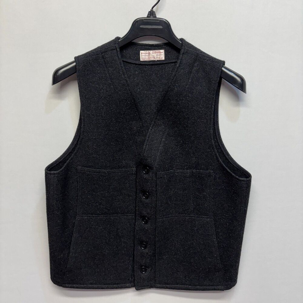 CC Filson Men Mackinaw Wool Vest Size Large D118 -22